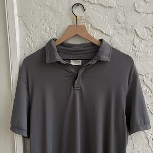 Mantra Polo Shirt Mens Large Gray Catalyst Golf Performance Stretch Casual